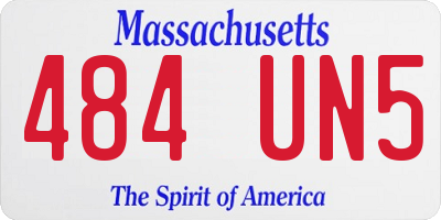 MA license plate 484UN5