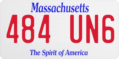MA license plate 484UN6