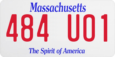 MA license plate 484UO1