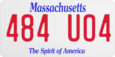 MA license plate 484UO4