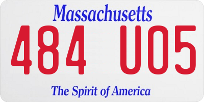 MA license plate 484UO5