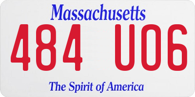 MA license plate 484UO6