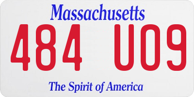 MA license plate 484UO9