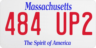 MA license plate 484UP2