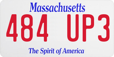 MA license plate 484UP3
