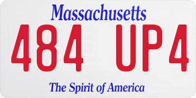 MA license plate 484UP4