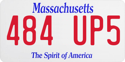 MA license plate 484UP5