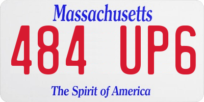 MA license plate 484UP6