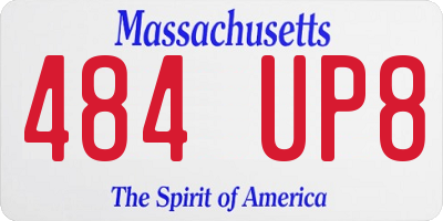 MA license plate 484UP8