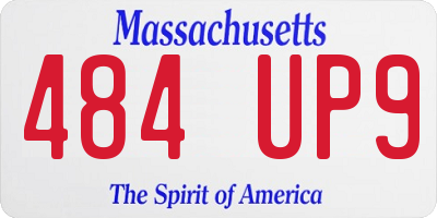 MA license plate 484UP9