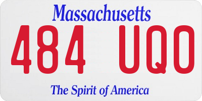 MA license plate 484UQ0
