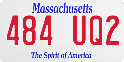MA license plate 484UQ2