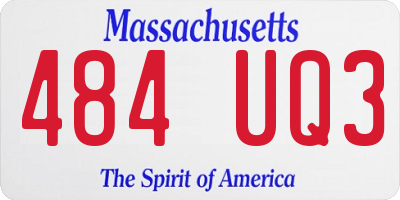 MA license plate 484UQ3