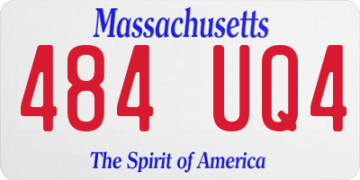 MA license plate 484UQ4