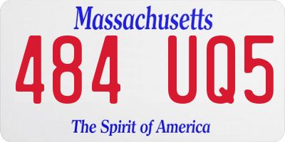 MA license plate 484UQ5