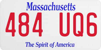 MA license plate 484UQ6