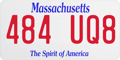MA license plate 484UQ8
