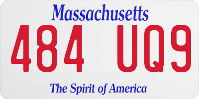 MA license plate 484UQ9