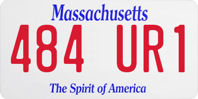 MA license plate 484UR1