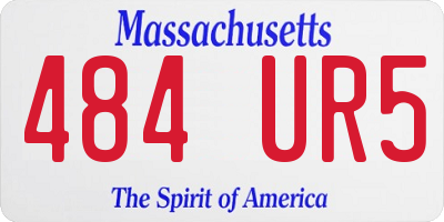 MA license plate 484UR5