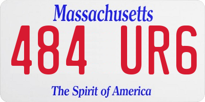 MA license plate 484UR6
