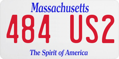 MA license plate 484US2