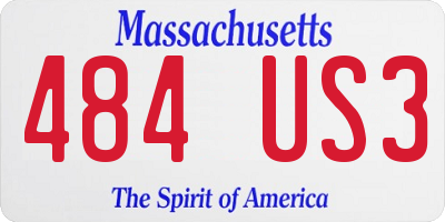 MA license plate 484US3