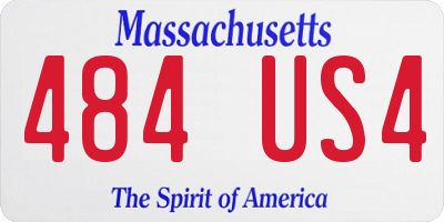 MA license plate 484US4
