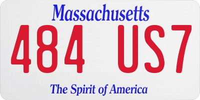 MA license plate 484US7