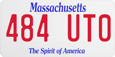 MA license plate 484UT0