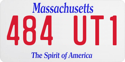 MA license plate 484UT1