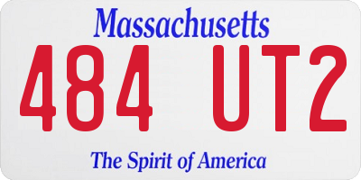 MA license plate 484UT2