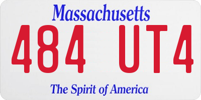 MA license plate 484UT4