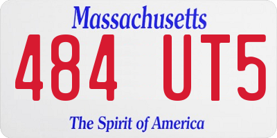 MA license plate 484UT5