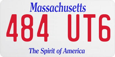 MA license plate 484UT6