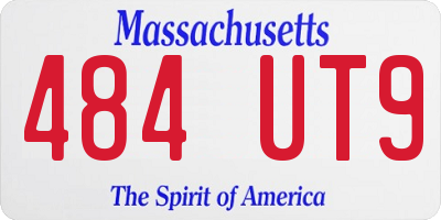 MA license plate 484UT9