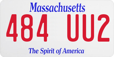 MA license plate 484UU2