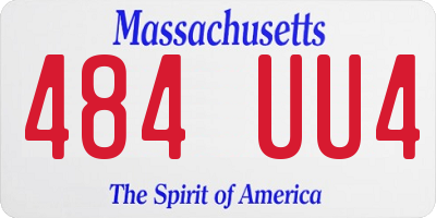 MA license plate 484UU4