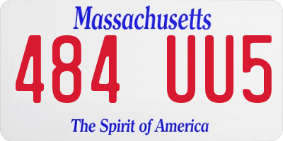 MA license plate 484UU5