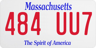 MA license plate 484UU7