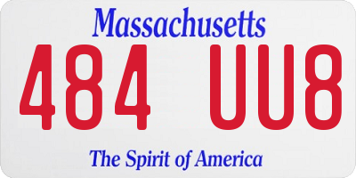 MA license plate 484UU8