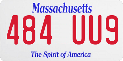 MA license plate 484UU9