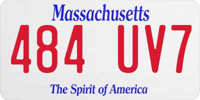 MA license plate 484UV7