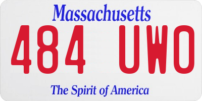MA license plate 484UW0