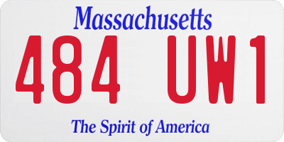 MA license plate 484UW1