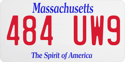 MA license plate 484UW9