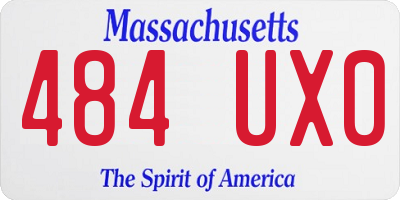 MA license plate 484UX0