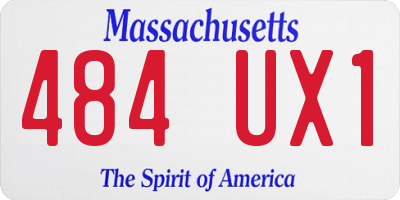 MA license plate 484UX1