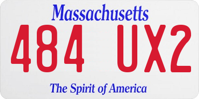 MA license plate 484UX2
