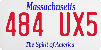 MA license plate 484UX5